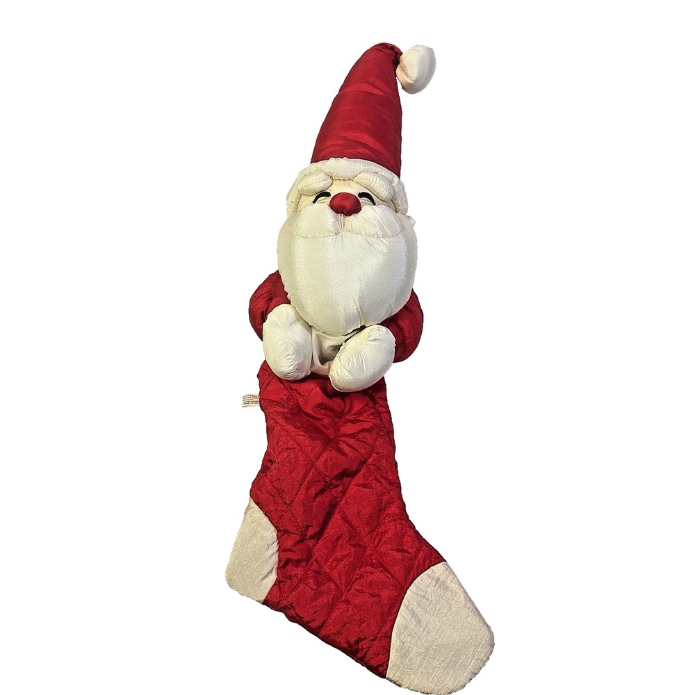 Christmas Stocking Santa Nylon 27" Parachute Plush